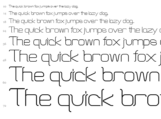 HT Skyline font waterfall